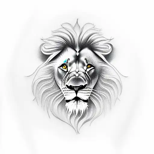 Lion, Patience, Belief, Evolve,  tattoo design idea
