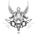 sport bike motorcycle  tattoo design idea