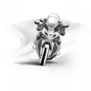 sport bike motorcycle  tattoo design idea