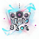 Techno Music tattoo design idea