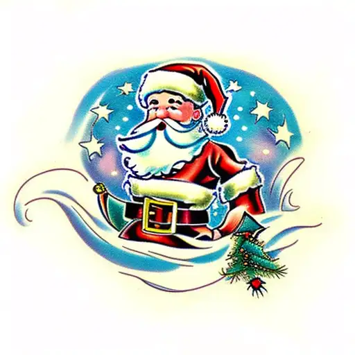 christmas tattoo design idea