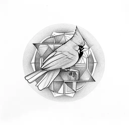 Cardinal tattoo design idea