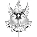 Cardinal tattoo design idea