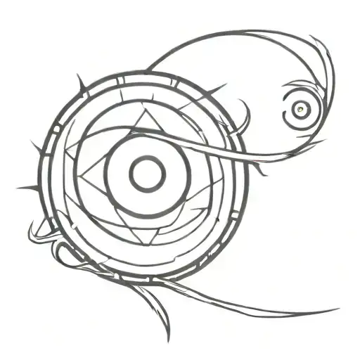 sharingan eye in the blade tattoo design idea