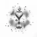 hourglass Amor fati tattoo design idea