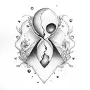 hourglass Amor fati tattoo design idea