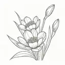crocus tattoo design idea