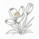 crocus tattoo design idea