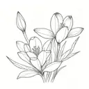 crocus tattoo design idea