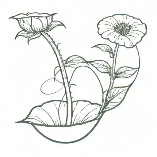 Venus fly trap twirling on my collar bone with dad at the top  tattoo design idea
