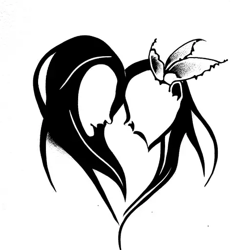 For a Gothic-themed tattoo design representing the resilience of best friends who have overcome challenging situations,  tattoo design idea