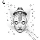 shower beer tattoo design idea