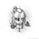 beer in shower tattoo design idea