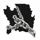 Broken Chain tattoo design idea