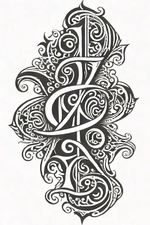 alphabet d and X  tattoo design idea