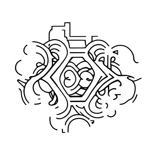 monk smocking tattoo design idea