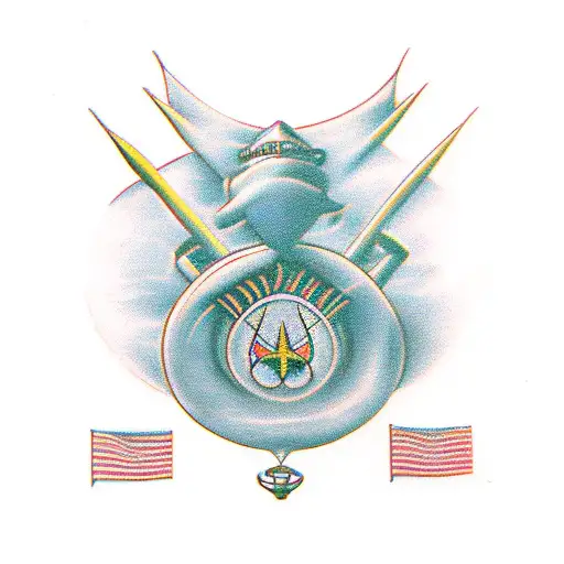 Trident damru tattoo design idea