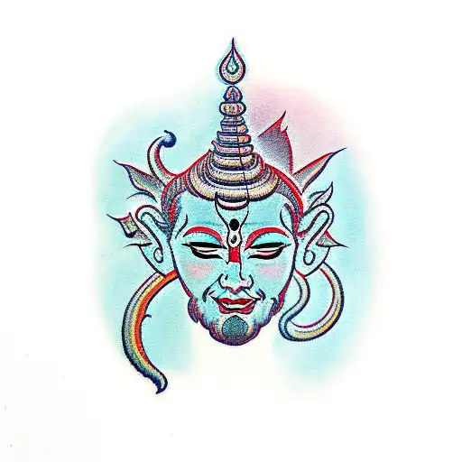 damru shiva tattoo design idea