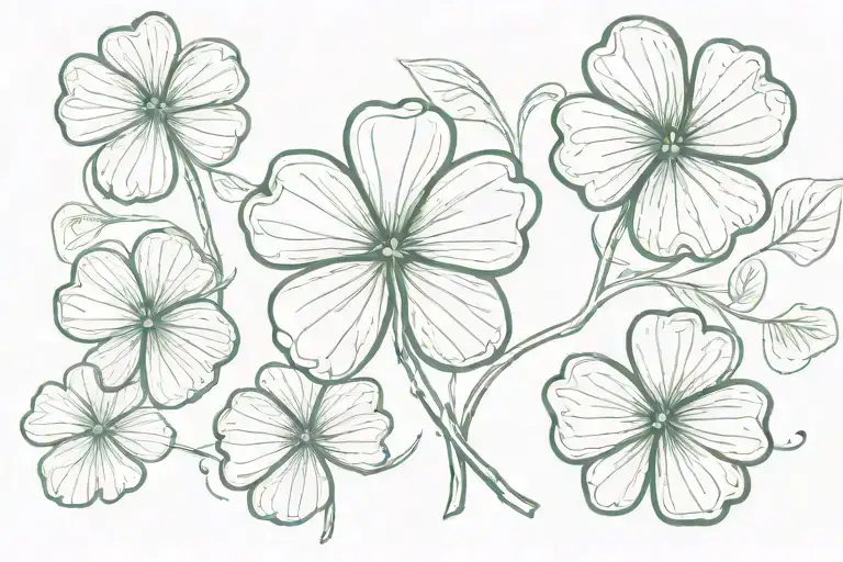 3 leaf clover tattoo design idea