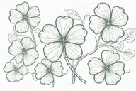 3 leaf clover tattoo design idea