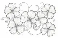 3 leaf clover tattoo design idea