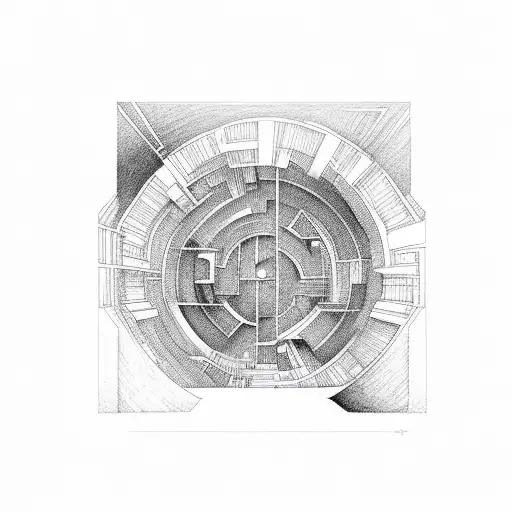 Labyrinth tattoo design idea