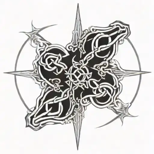 Celtic representation of the cross of Saint Andrew  tattoo design idea