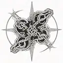 Celtic representation of the cross of Saint Andrew  tattoo design idea