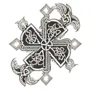 Celtic representation of the cross of Saint Andrew  tattoo design idea