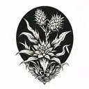 large Agave plant representing mexican heritage, no borders tattoo design idea