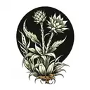 large Agave plant representing mexican heritage, no borders tattoo design idea