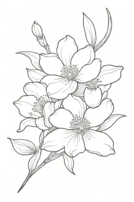dogwood flower apple blossom flower iris flower tattoo design idea