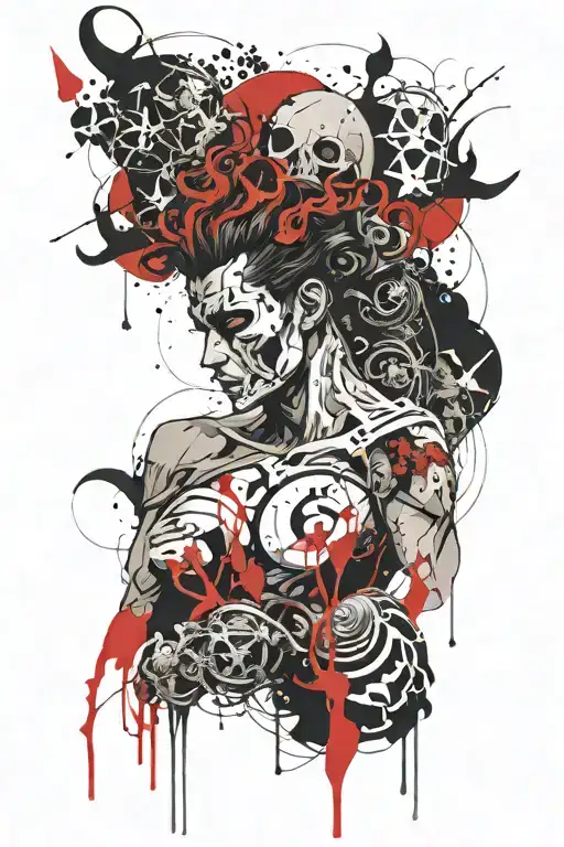 mythology grega ex: hades tattoo design idea
