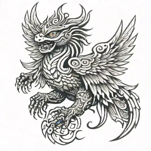 Garuda tribal tattoo tattoo design idea
