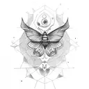 Moon moth carp tattoo design idea