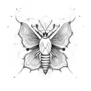 Moon moth carp tattoo design idea