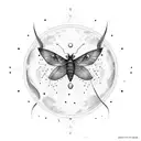 Moon moth carp tattoo design idea