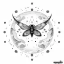 Moon moth carp tattoo design idea