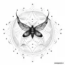 Moon moth carp tattoo design idea