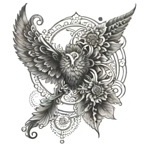 Create a detailed and symmetrical mandala tattoo design that encapsulates the legacy and attributes of the mythical hero tattoo design idea