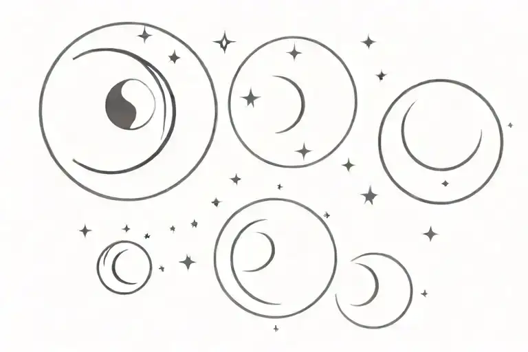 Design Concept:  	1.	Moon Image: A Waning Gibbous moon with 96% illumination, prominently placed. 	2.	Pisces Symbol: Bel tattoo design idea