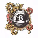 magic 8 ball tattoo design idea
