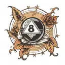 magic 8 ball tattoo design idea