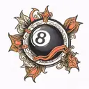magic 8 ball tattoo design idea
