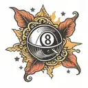 magic 8 ball tattoo design idea