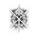 freedom , yolo , peace , respect cross tattoo design idea