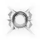 Suminagashi elements coming out from an eye tattoo design idea