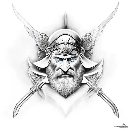 odin god of war  tattoo design idea