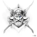 odin god of war  tattoo design idea