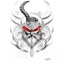 odin god of war  tattoo design idea